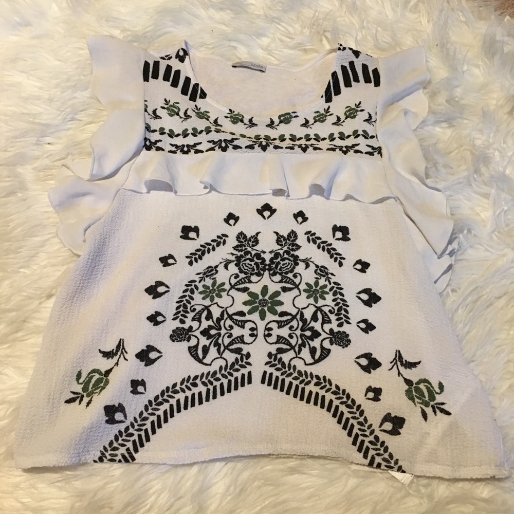Zara ruffled top